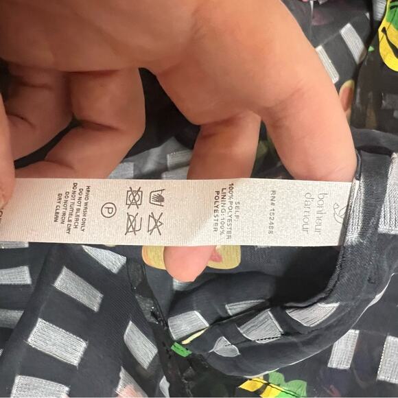 Bonheur d’amour ruffle detail floral mini dress Sz S - Picture 6 of 7